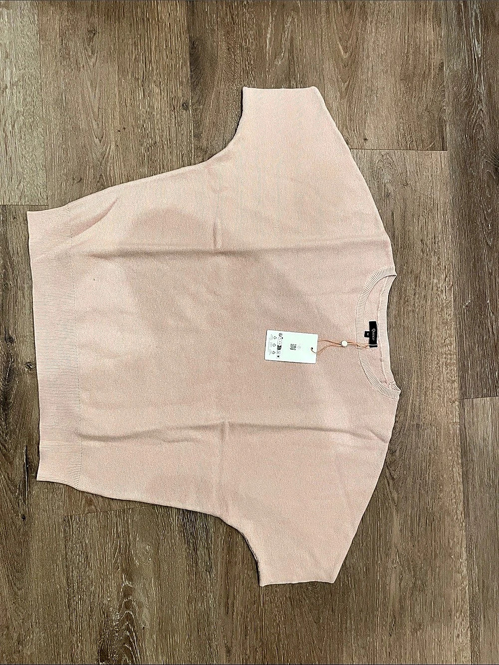 Quince Mongolian Cashmere Tee Pink Short Sleeve Top